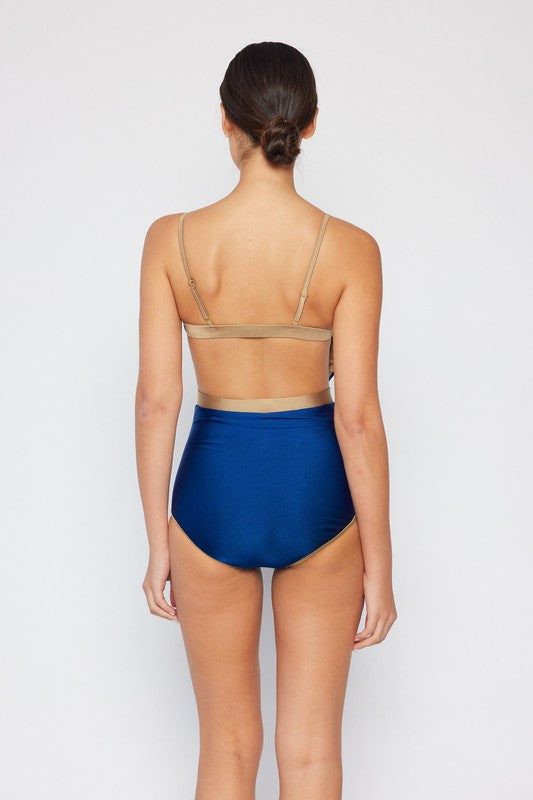 Contrast Waist One Piece