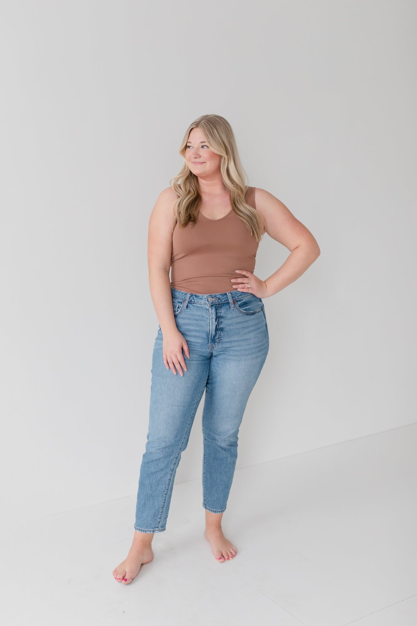Fitted Butter Soft V-Neck Tanktop