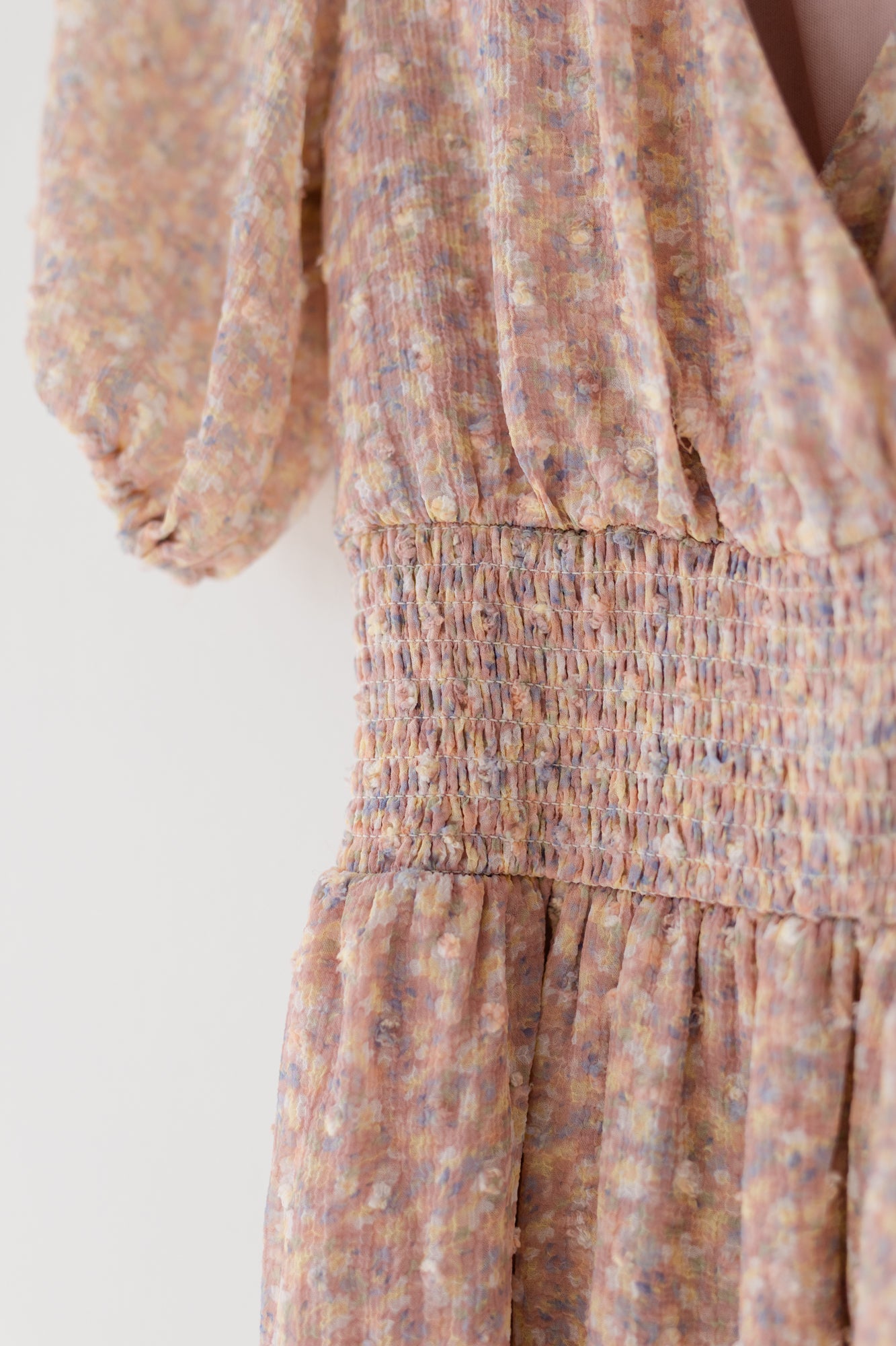 Small Pink & Coral SO Surplice Dress