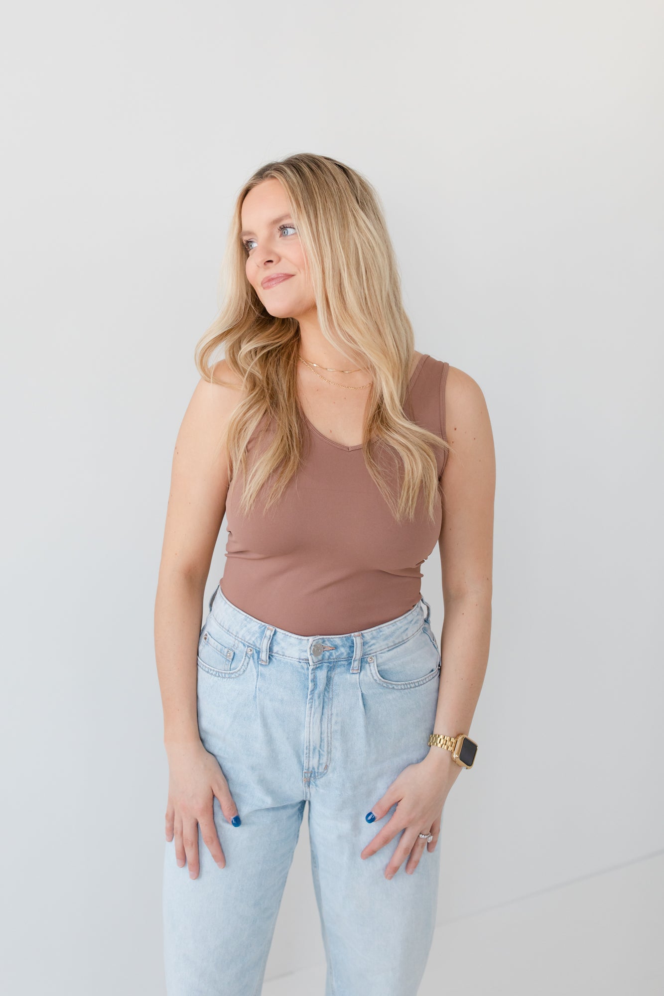 Fitted Butter Soft V-Neck Tanktop