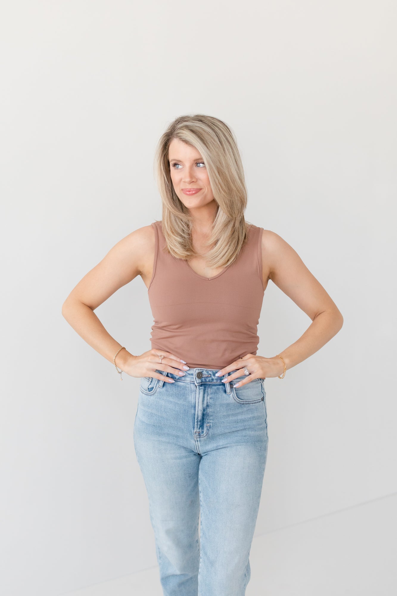 Fitted Butter Soft V-Neck Tanktop