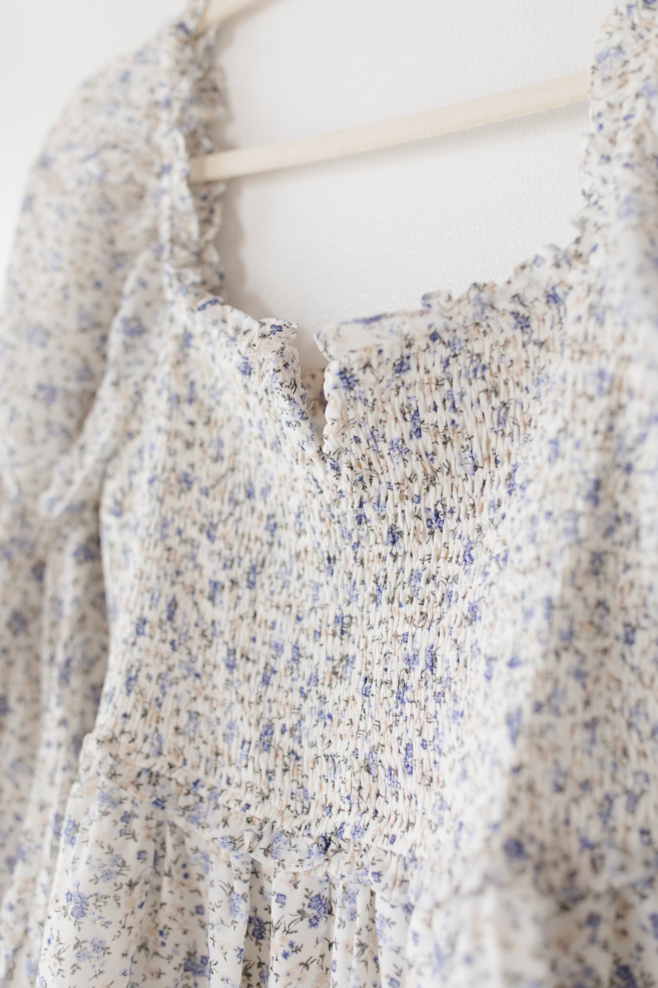 JULIET Sheer Sleeve Lavender Floral Midi Dress