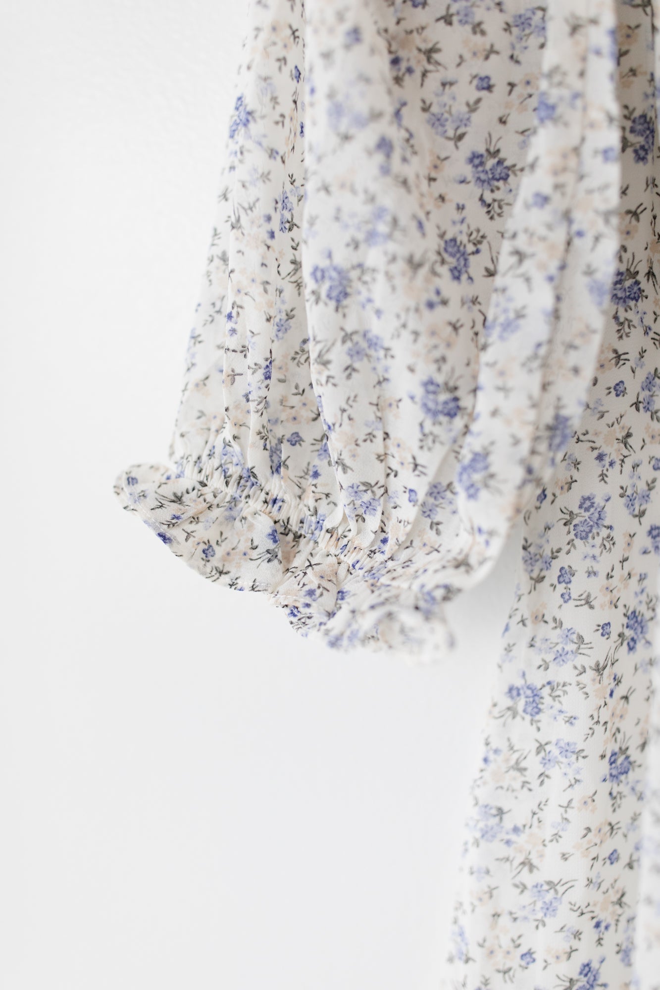 JULIET Sheer Sleeve Lavender Floral Midi Dress